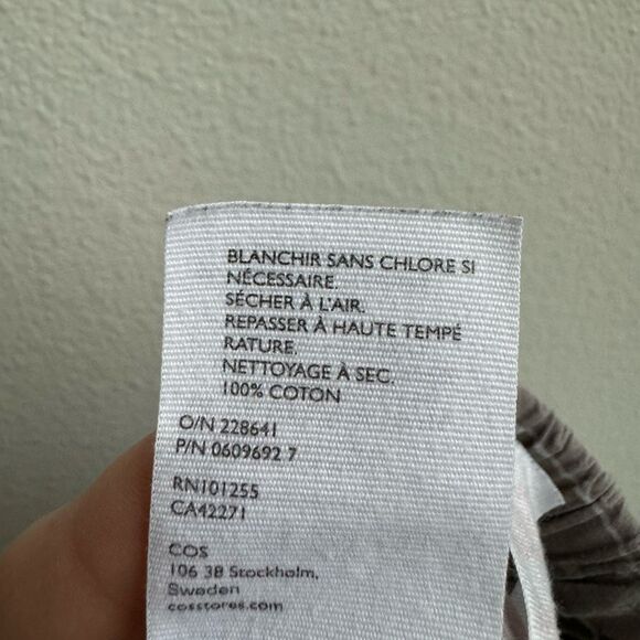 COS Pull On Gray Straight Leg Ankle Pants Lightweight Stretch Size Medium - Picture 10 of 11